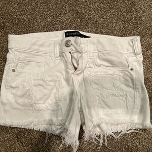 White Denim Shorts - Express